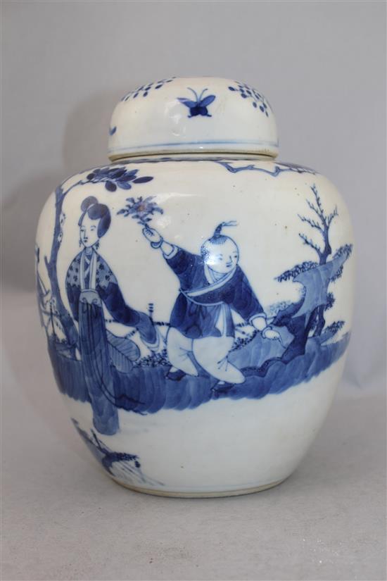 Two wucai jars, a Jizhou paper-cut bowl and a blue and white jar and cover, Song to late Qing dynasty,